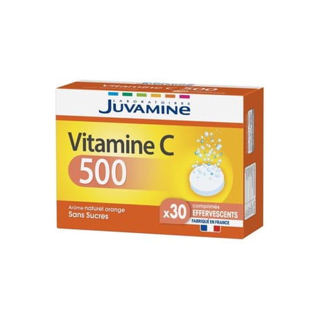 Juvamine vitamine C500 30 comprimés effervescents 77g