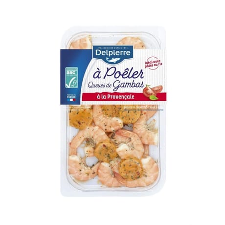 Delpierre queues de crevettes marinées à la provençale ASC 200g