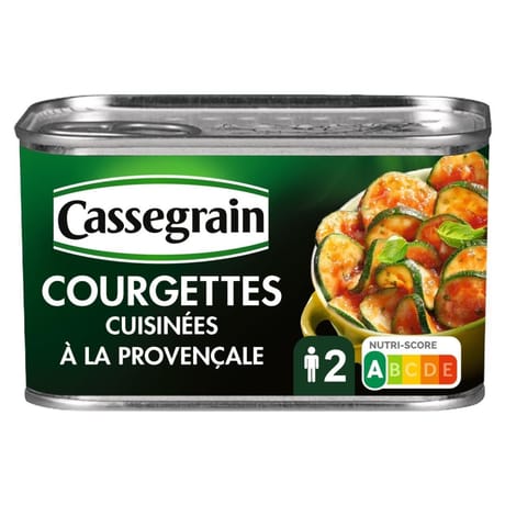 Cassegrain courgettes cuisinées à la provençale à l'huile d'olive 375g