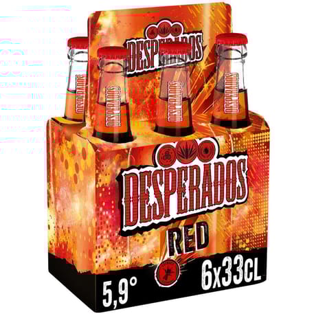 Desperados red bière aromatisée téquila, cachaça, guarana 6x33 cl 5,9% Vol.
