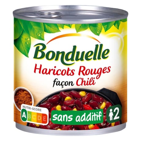Bonduelle haricots rouges cuisinés façon chili 1/2 400g