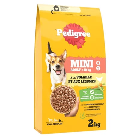 Pedigree adult mini croquette à la volaille petit chien adulte 2kg