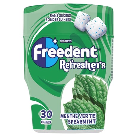 Freedent refresher menthe verte x30 67g