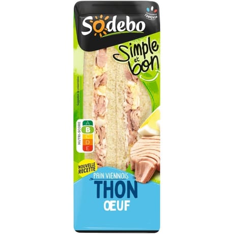 Sodebo club simple & bon complet thon oeuf 135g