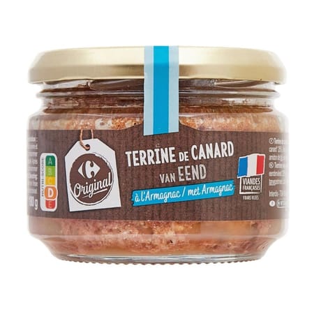 Carrefour terrine de canard à l'armagnac label rouge -180g