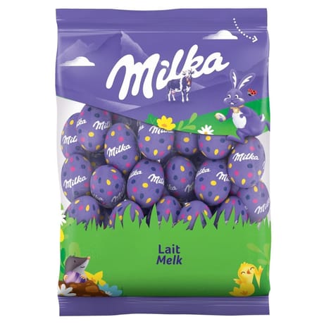 Milka petits oeufs lait alpin x1-350g