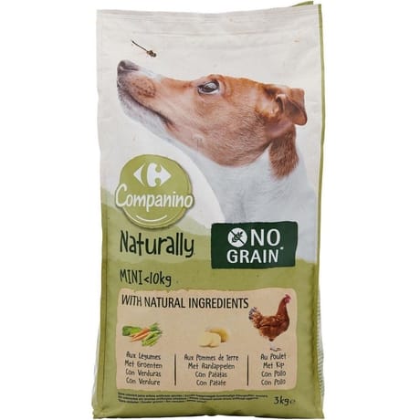 Carrefour companino croquettes pour chien adulte mini sans céréales 3kg