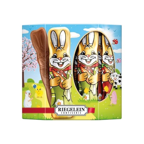 Riegelein étui 10 lapins massifs 125g