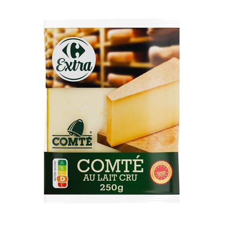 Carrefour Extra comté au lait cru AOP 250g