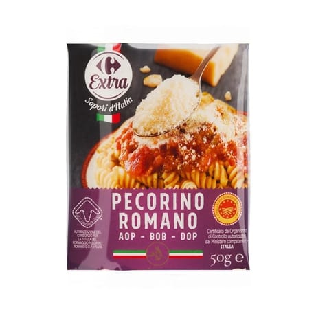 Carrefour Extra pecorino romano AOP râpé 50g