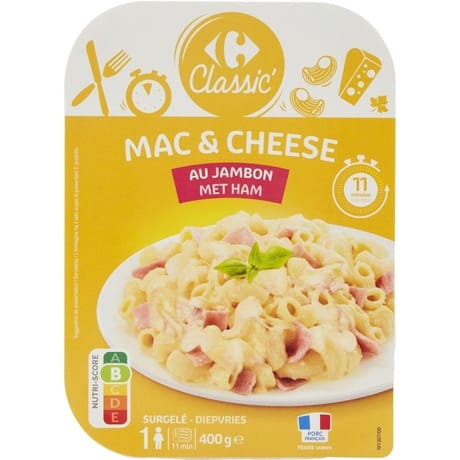 Carrefour Classic' mac & cheese au jambon 400g