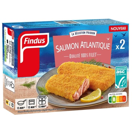 Findus 2 filets panés saumon Atlantique asc 180g