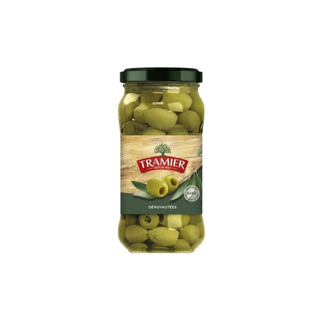 Tramier olives vertes dénoyautées bocal 260g