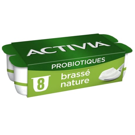 Activia lait fermenté brassé nature au bifidus 8x125g
