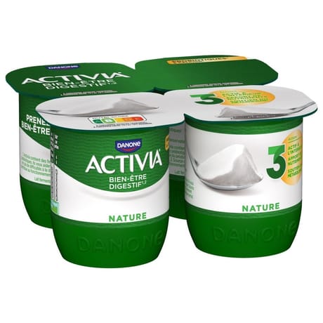 Activia lait fermenté nature au bifidus 4x125 g