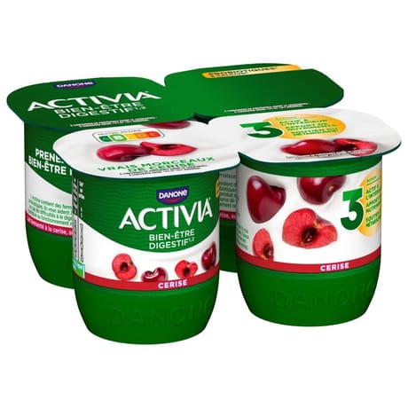 Activia bifidus fruits cerises 4x125g