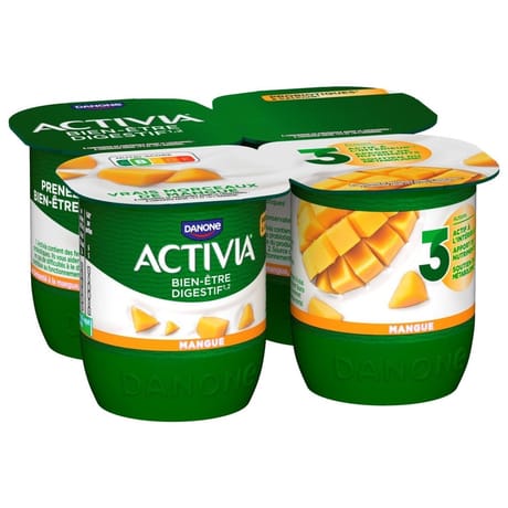 Activia bifidus fruit mangue 4x125g