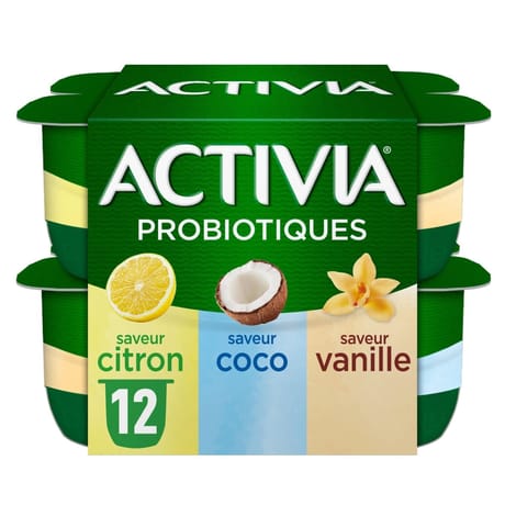 Activia bifidus saveur panaché sans arôme artificiel 12x125g
