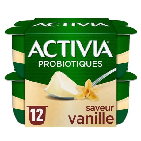 Activia bifidus saveur vanille sans arôme artificiel 12x125g