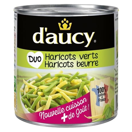 D'aucy duo de haricots verts et haricots beurre 225 g