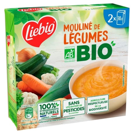 Liebig bio mouliné de légumes 2 x 30 cl 600g