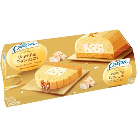 Pilpa bûche vanille nougat 536g