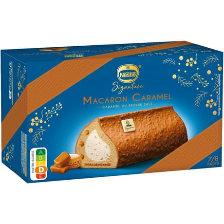 Nestlé signature bûche macaron caramel 7/8 parts 508g