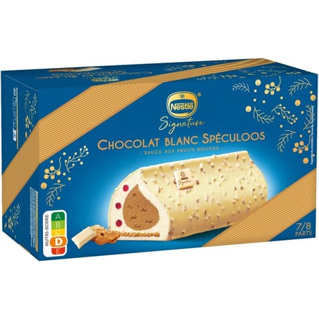 Nestlé Signature buche chocolat blanc spéculoos 7/8 parts 507g
