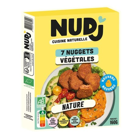 Nudj nuggets végétales bio originales x7 160g