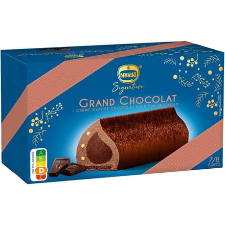 Nestlé signature bûche grand chocolat 7/8 parts 479g