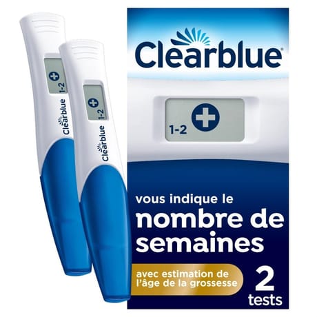 Clearblue test de grossesse digital esti. Grossesse x2