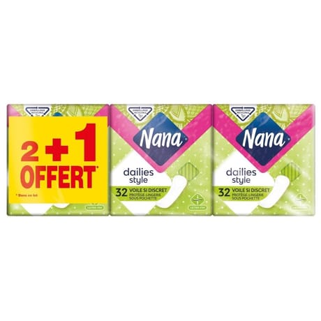 Nana proteges lingerie voile si discret lot 2+1offert (3x32)