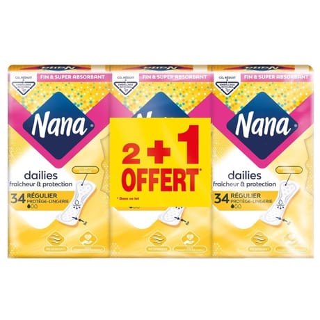 Nana proteges lingerie normal plat lot 2+1offert (3x34)