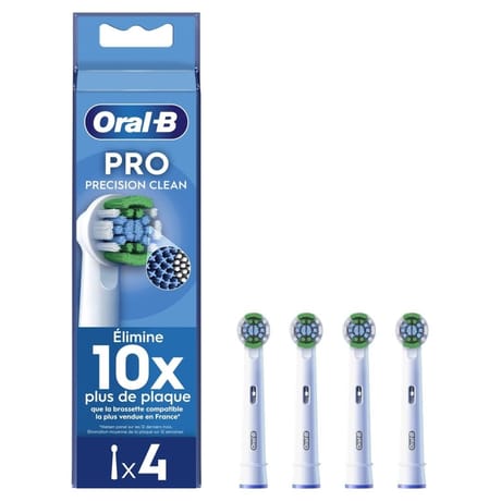 Oral-b pro precision clean brossettes pour brosse à dents x4