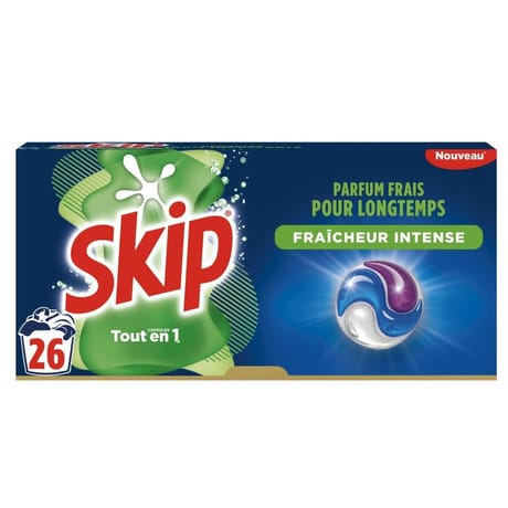 Skip lessive 3en1 fraicheur intense x26 capsules 0.5486kg