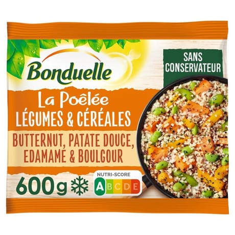 Bonduelle la poêlée légumes et céréales patate douce butternut 600g