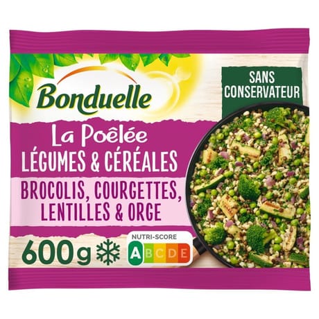 Bonduelle la poêlée légumes et céréales brocolis courgettes 600g