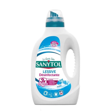 Sanytol lessive concentree desinfectante grand air 1.70l 34 lavages