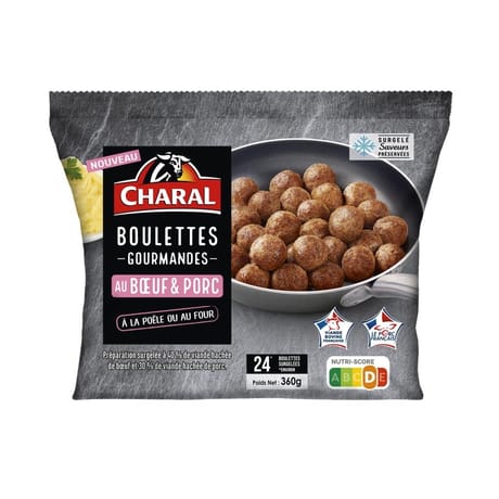 Charal boulettes gourmandes au boeuf & porc 360g
