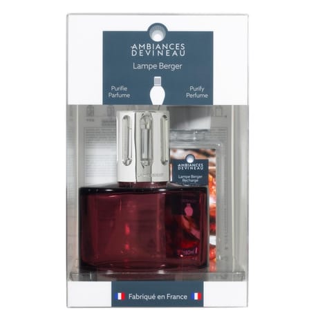 Lampe berger ovalie prune givree et recharge 180ml ambre d'orient