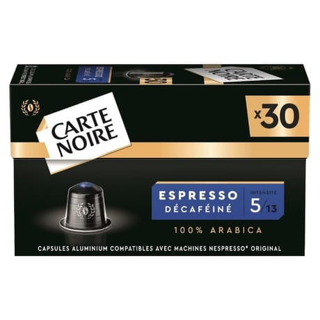 Carte noire espresso décaféiné capsules x30 -171g