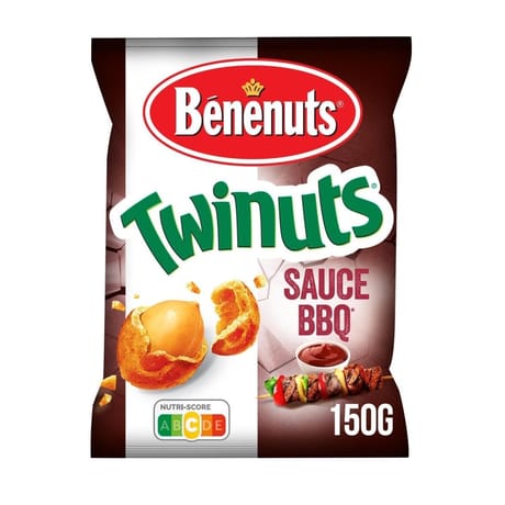 Bénénuts twinuts cacahuètes enrobées saveur bacon 150g