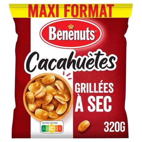 Bénénuts  cacahuètes grillées à sec 320g