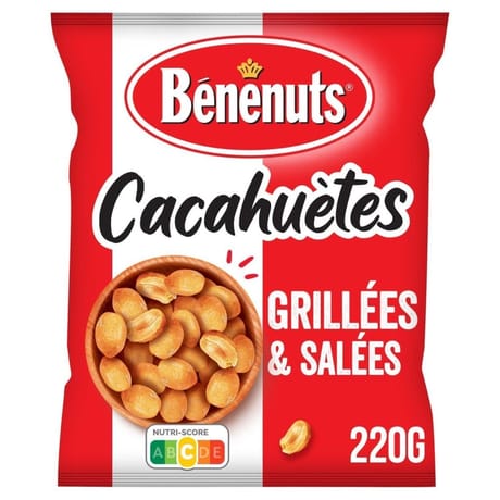 Bénénuts cacahuètes grillées & salées 220g