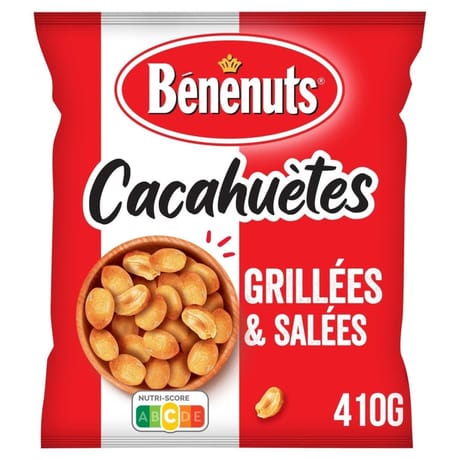 Bénénuts cacahuètes grillées salées 410g