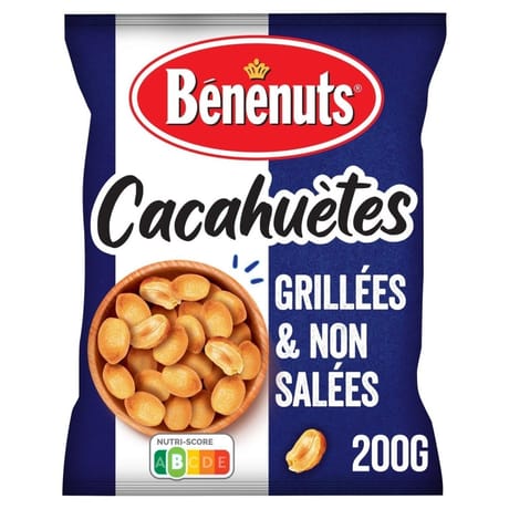 Bénénuts cacahuètes grillées non salées 200g