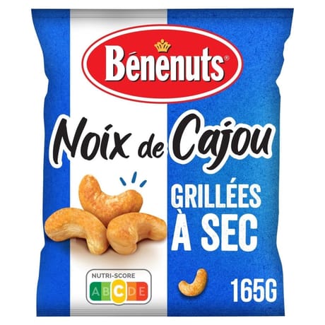 Bénénuts noix de cajou grillées à sec 165g