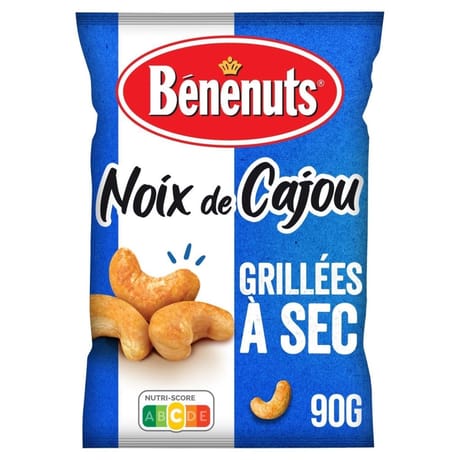 Bénénuts  noix de cajou grillées à sec 90g