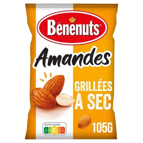 Bénénuts amandes grillées à sec 105g