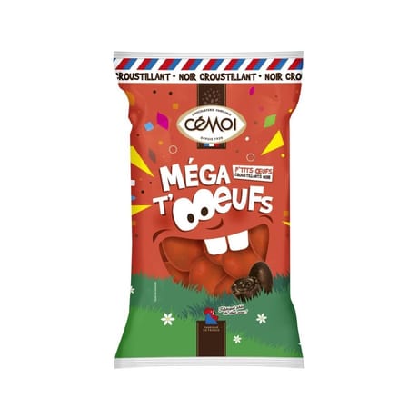 Cémoi méga t'oeufs noir croustillant 197g